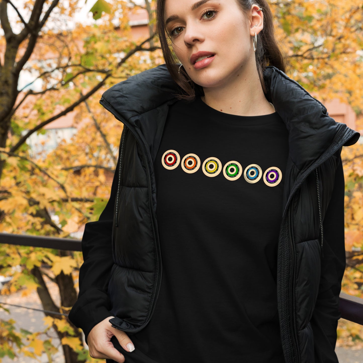 Rainbow Wheels Long Sleeve Tee