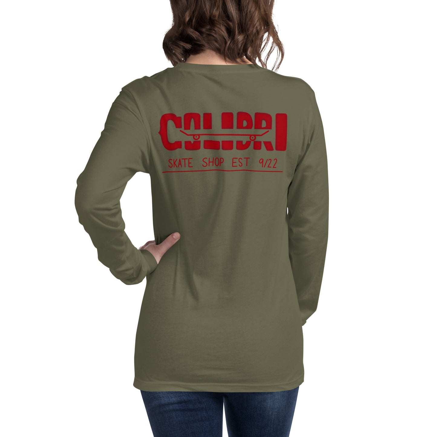 Red Wheel Long Sleeve Tee