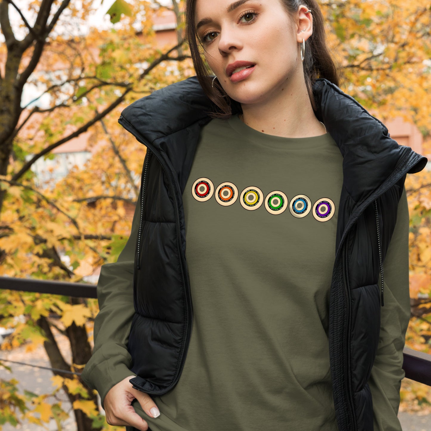 Rainbow Wheels Long Sleeve Tee