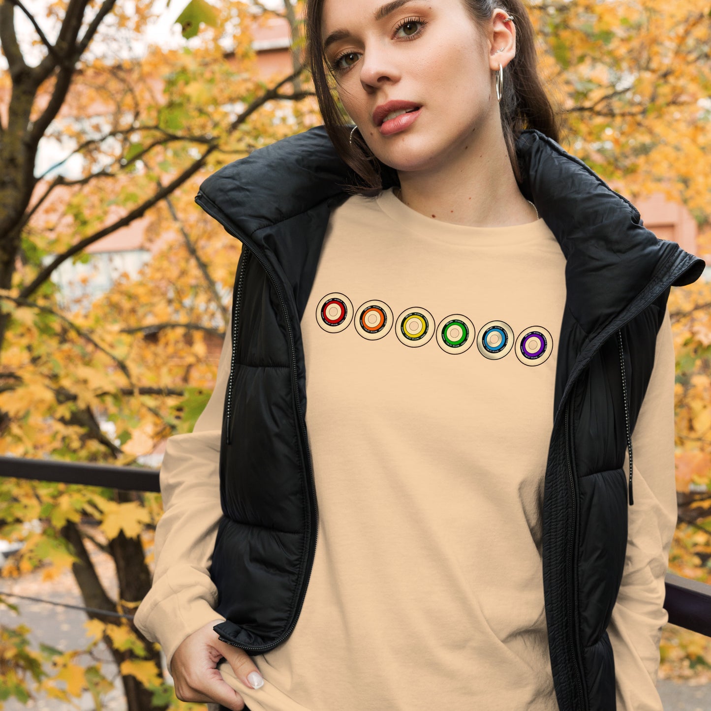 Rainbow Wheels Long Sleeve Tee