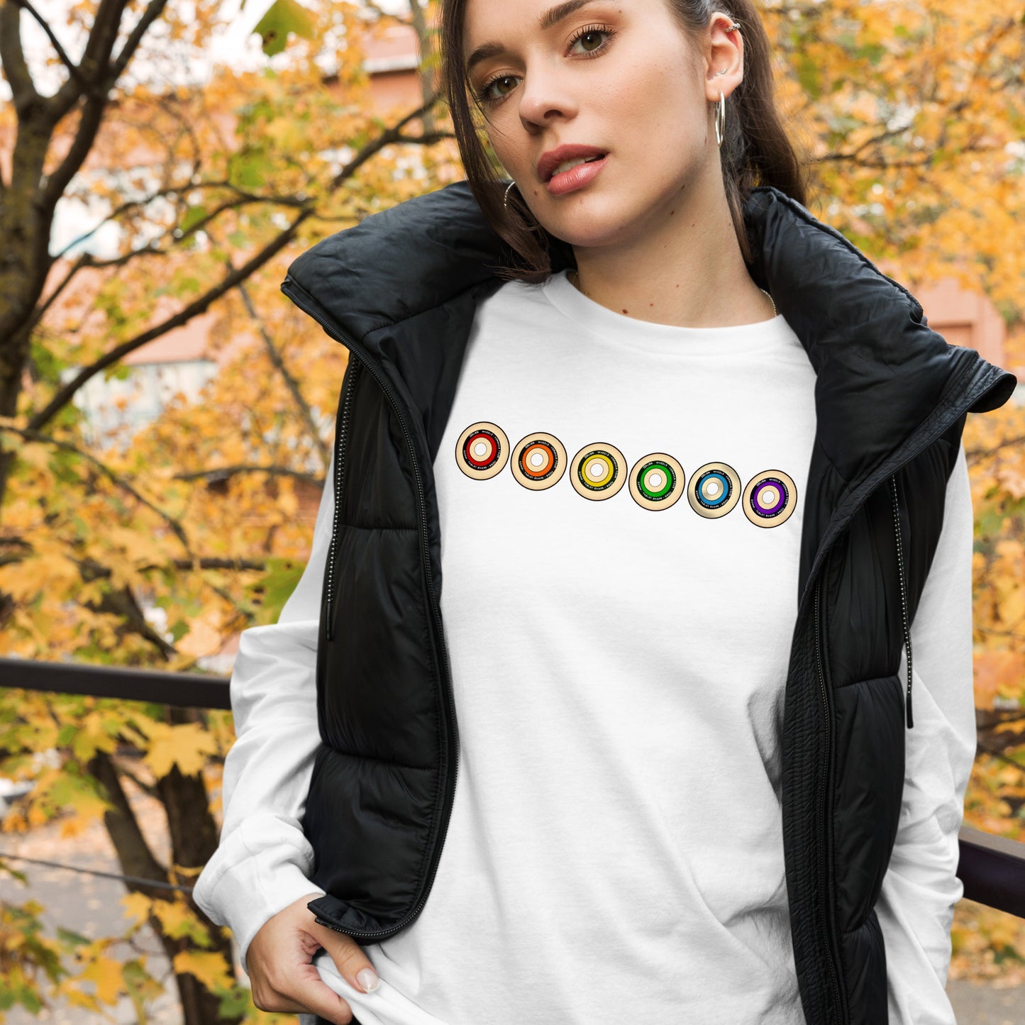 Rainbow Wheels Long Sleeve Tee