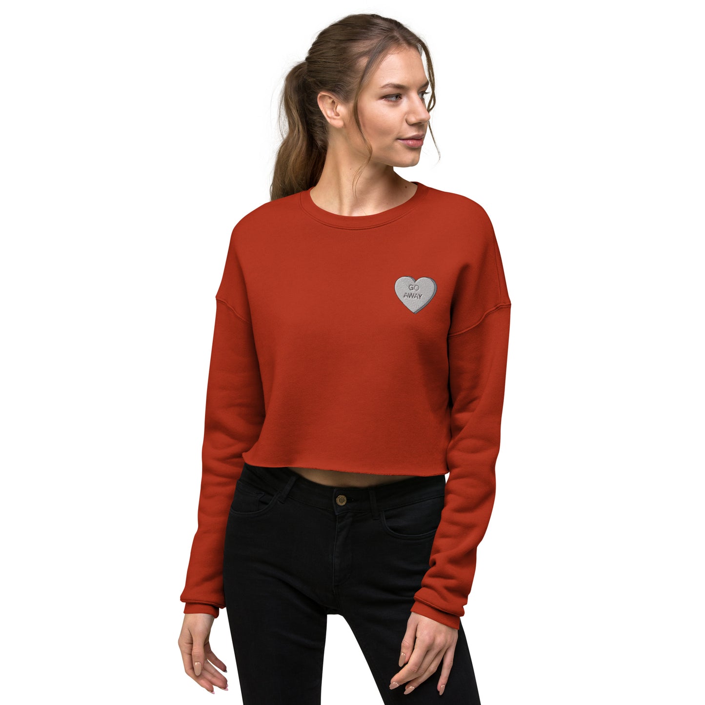 Go Away Crop Sweatshirt